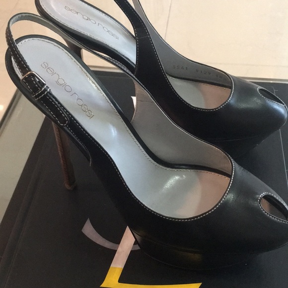 sergio rossi slingback pumps